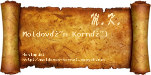 Moldován Kornél névjegykártya