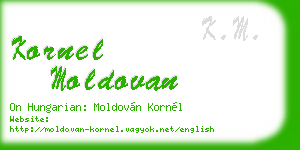 kornel moldovan business card