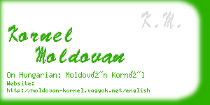 kornel moldovan business card